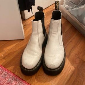 White dr marten boots